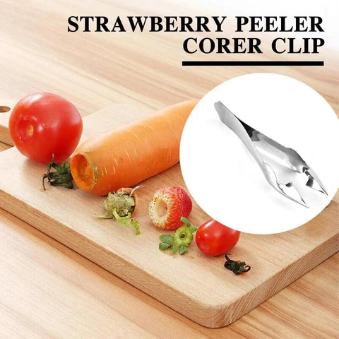 Easy Pineapple Eye Clip And Peeler Kit With Stainless Steel Cutter And V Shape Cutter For Pineapple Slicer And Seed Remover Keeps It Simple For Quick Home Prep In The Kitchen Or Store next to vegetables on a cutting board.