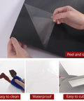 Demonstration of Peel And Stick White Marble Vinyl Floor Tiles 12x12 Inch 1mm Thick Waterproof Self Adhesive Flooring features and usage