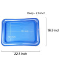 Four Pack Inflatable Ice Serving Bar Coolers For Parties And Outdoor Events, Portable Buffet Tray dimensions shown