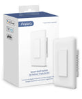 Must Have Smart Light Switch No Neutral Single Rocker For Your Smart Home Setup Hub Required Sold Separately 2.4 GHz Wi Fi Compatible Easy Install With Voice Control Ready In Wall Lighting Upgrade white in-wall smart switch and box