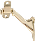 Brass Handrail Brackets For Wood Staircases Support Handrails At Any Angle With Maximum 48 Inches Between Brackets, front view