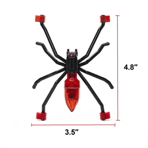 Totally Sick Spider Bike Wheel Spoke Lights LED Glow For Night Rides, Waterproof Motion Activated Spoke Lights For Kids in red