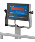 Heavy Duty Mobile Bench Scale NTEP Certified With LED Display 1000 Lb Load By.2 Lb Accuracy digital readout and control panel close-up.