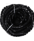 Heavy Duty Wire Protector Sleeves To Crush Fraying And Tangles Black Braided Cable Management Tube coiled view 32Mm 30Meters.