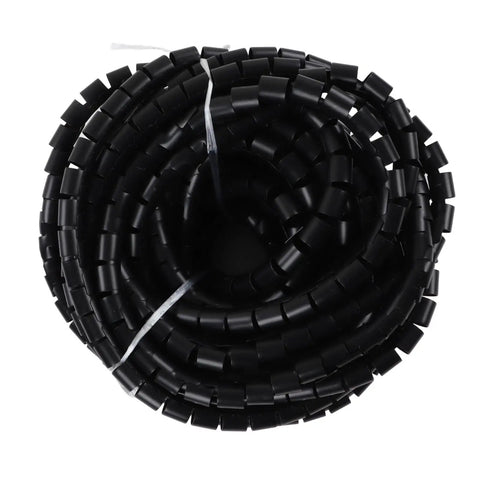 Heavy Duty Wire Protector Sleeves To Crush Fraying And Tangles Black Braided Cable Management Tube coiled view 32Mm 30Meters.