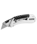 Sport Knife With Easy Blade Change And One Handed Quick Slide Blade Slider Takes Standard Utility Blades Safety Feature Prevents Dual Blades Two And Seven Sixteenth Inch Blade Five And Quarter Inch Handle Silver Finish