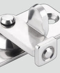Close-up of Rock Solid Smooth Action Sliding Bolt Latch Made From Real 304 Stainless Steel, showcasing its robust design for gate locks.
