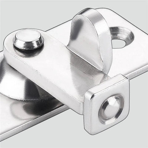 Close-up of Rock Solid Smooth Action Sliding Bolt Latch Made From Real 304 Stainless Steel, showcasing its robust design for gate locks.