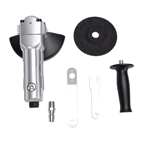 5 Inch Pneumatic Angle Grinder Polisher 11000 RPM Air Tool components including disc and handle.