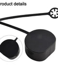 Heavy Duty Type 2 EV Port Covers 2 Pack Waterproof Dust Caps For Electric Vehicle Chargers PVC Weatherproof Socket Protectors close-up of black cover with strap