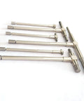 JENSWILL 6-piece telescoping bore gauge set in silver with knurled handles, 5/16–6 in range