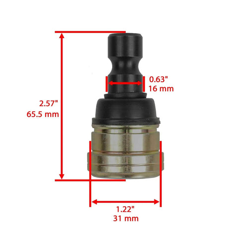 Front A Arm Pivot Bushing Ball Joint Kit For Polaris RZR 570 800 Series 2010 2014 2012 2020 S 570 2017 Trail 570 2021 2022 Off Road Ready OEM Compatible With 5138791 5137104 5436973 5431596 5433066 5434551 5436220 7082507 7081924 70816; black metal ball joint, 2.57 in x 1.22 in