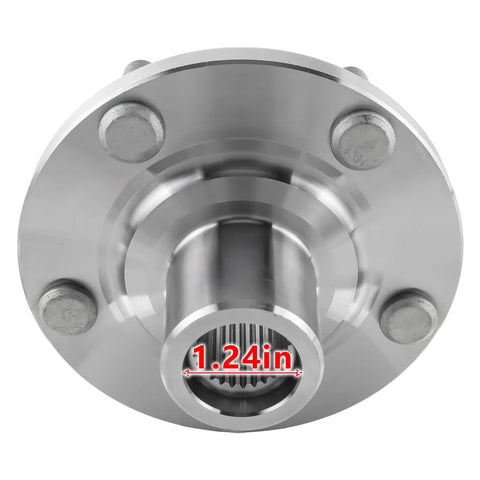 Front view of a wheel hub with bolts, Front Wheel Bearing And Hub Assembly Set Of 2 For Toyota Camry 2004-2017 2.5L 3.0L 3.5L V6 TopNotch Replacement