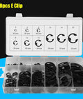 300 Piece Circlip Assortment Set With External 304 Stainless Steel Retaining Clips For Axles And Shafts, organized box view