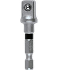 Impact XPS Three Eighths Inch Square Drive To Two Inch Socket Adapter with Retention Ball for high-torque impact drivers, front view.