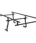 Heavy Duty Steel Utility Truck Rack With 1000 Pound Load Capacity Adjustable frame showing black steel construction for full size beds.