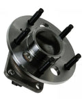 Close-up of a single component from the 4 Piece Wheel Hub And Bearing Assembly Set For Front And Rear Sides Right Passenger Left Driver BHA53660 Bolt In Ready High Quality Durable Replacement For Cars And SUVs