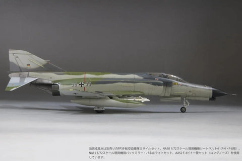 1/72 Luftwaffe F-4F Fighter JG71 Richthofen Hangar-Ready DIY Unpainted Plastic Model Kit FX06 side view on display