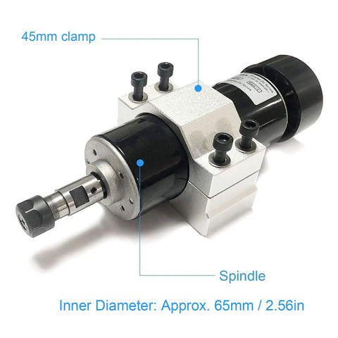 Precision 65Mm Spindle Clamp Motor Bracket For Cnc Router Machinery Aluminum Alloy Mounting Holder assembly with 45mm clamp.