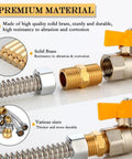 A Must Have Brass Fittings Kit 24 Piece NPT Adapters And Nipples Set For Pipework showcasing brass adapters and valves