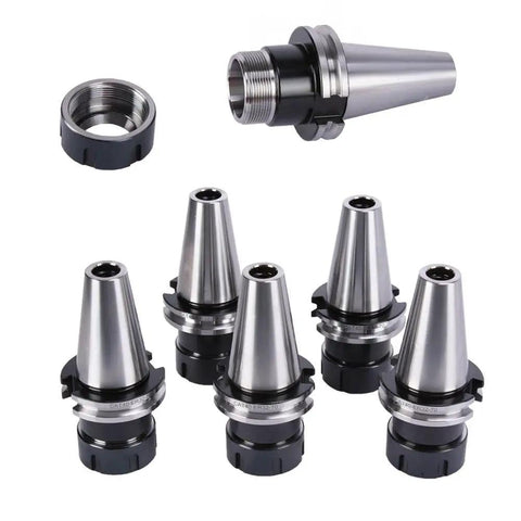 CAT40 ER32 Collet Chuck Set For Milling Lathe Machines, 5-Piece High-Precision Tool Holders With 0.0001 Inch Accuracy shown