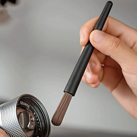 Espresso Machine Cleaning Brush Set With Anti Slip ABS Handle For Coffee Enthusiasts Who Demand Hygiene And Precision shown in use