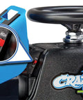 Close-up of high and low speed switch on Crazy Cart Shift Electric Go Kart for Kids Ages 6 and Up 12V Drifting System