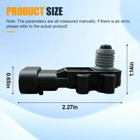 Car Fuel Tank Pressure Sensor OEM 16238399 12219388 16196060 Black With High Quality Plastic Housing Weather Resistant And Corrosion Resistant Stable Pressure Performance Plug And Play For Easy Installation In Your Ride, 2.27in