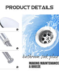 2pcs Bathtub Drain Plug Rotating Design Brass with Flat Seal, chrome finish with rotating mechanism for easy drainage.