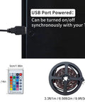LED TV Backlight Kit With Remote For 24 To 40 Inch TVs And PC Monitors showing USB powered connection and light strip reel.