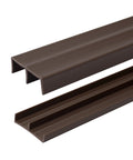 Three Quarters Inch Panel Sliding Door Track Set For Three Quarters Inch Thick Panels 48 Inch Brown Plastic Upper And Lower Tracks