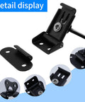 No Nonsense Boss Grade Black Spring Loaded Butterfly Twist Latch And Keeper Four Pack With Tight Grip Flip Lock System angled view showing spring loaded mechanism.