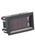 Dual LED Voltmeter Ammeter Panel Meter For Electronics Projects Up To 50A With Red And Blue Display No Brainer Readout