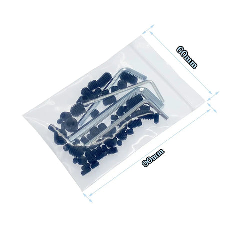 60 Piece Set Screws Kit Grub Screws With Allen Head M3 To M8 12 Sizes For Home Repair Furniture Electronics in plastic bag