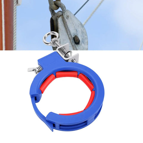 3 Pack 65mm Cable Tray Pulling Rollers Dark Blue Screw In Wire Guide Pulleys For Easy Tray Setup And Quick Wire Routing Smooth Rotation With Red Axle Wire Protection Durable And Versatile. Blue and red 65mm ABS tray roller with stainless clamp installed on cable tray