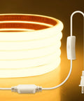 Warm White COB LED Strip Light 6.56Ft 3000K With No Fuss Easy Install Self Adhesive Backing Ultra Bright 576 LEDs 180 Beam CRI90Plus IP67