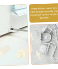 Tough-As-Nails Plastic Shutter Repair Pins and Blind Bolts 50 Pack for Window Blinds, featuring beige repair pins and accessories.