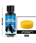 Phone Screen Scratch Remover And Glasses Scratch Repair Cream With Sponge Quick Fix Polish Paste shown with bottle and sponge