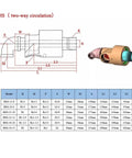 Brass Three Eighths Inch Rotary Union High Speed Rotary Joint For Cooling Water Left Thread One Way Connector dimensions