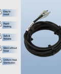Plug In Pipe Heating Cable With Built In Thermostat For Outdoor Water Pipes No Fuss Anti Freeze Kit Self Regulating And Energy Saving 100 To 120V 11.8 Feet coiled cable with plug
