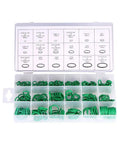 270 Piece Compressor O Ring Set With 18 Sizes For Car AC System in storage case, showcasing organized green rubber seals