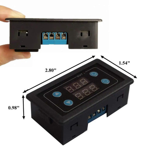 Plug And Play Delay Relay Module AC 85V-265V With LED Display Time Delay Switch 0-999S 0-999M 0-999H Digital Timer For Lights Water Pumps Engines Cycle Delay Relay Control, 2.80 x 1.54 x 0.98 in