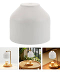 White Iron Candle Warmer Lamp Cover With Detachable Design And 10mm Hole Diameter For Bedside Tables And Small Apartments Space Saving Modern Minimalist Farmhouse Lampshade Spare Part, white iron cover