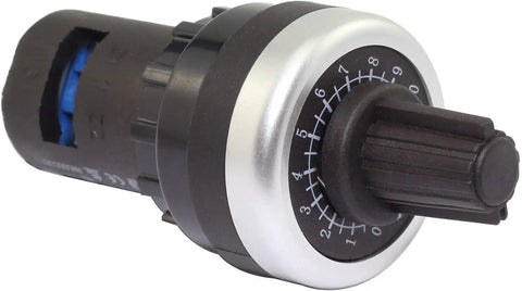 5K Ohm Rotary Potentiometer with Switch for Variable Speed Drives VSD VFD, IP65 Waterproof, 22mm Mounting Hole LA42DWQ22