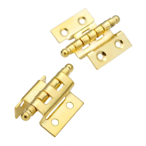 Gold Decorative Hinges For Cabinets And Jewelry Boxes Set Of 2 Crown Style 8 Hole 40mm Vintage Wood Box Hardware