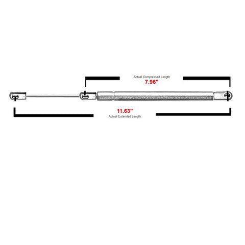 Top Shelf Hella Sturdy Rear Trunk Lid Struts And Lift Supports For Buick Century 2000 2005 And Regal 1999 2004 Oldsmobile Intrigue Left Right Pair 4122 Exact Fit Smooth Action with dimensions 11.63in extended and 7.96in compressed.