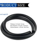 Coiled black silicone heater hose, 5 ft long, 3/4 in inner diameter for automotive coolant systems