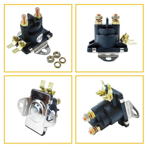 12V Marine Starter Solenoid Relay Plug And Play Power Tilt Trim For Tough Outboard And Stern Drive Jobs 80A 12V Flat Mount Isolated Base ABS Shell