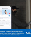 User interacts with Smart WiFi Door Lock With Fingerprint Deadbolt And Remote App Control featuring digital keypad.
