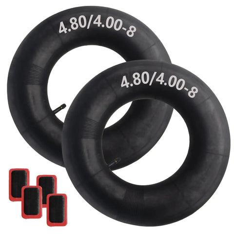 Inner Tube For 4.80 4.00 8 Inch Tires Beefy Heavy Duty Fit For Wheelbarrows Lawn Mowers Tillers Unicycles Garden Carts And More Durable Straight Bead Valve For Utility Tractors And Garden Tools with repair patches